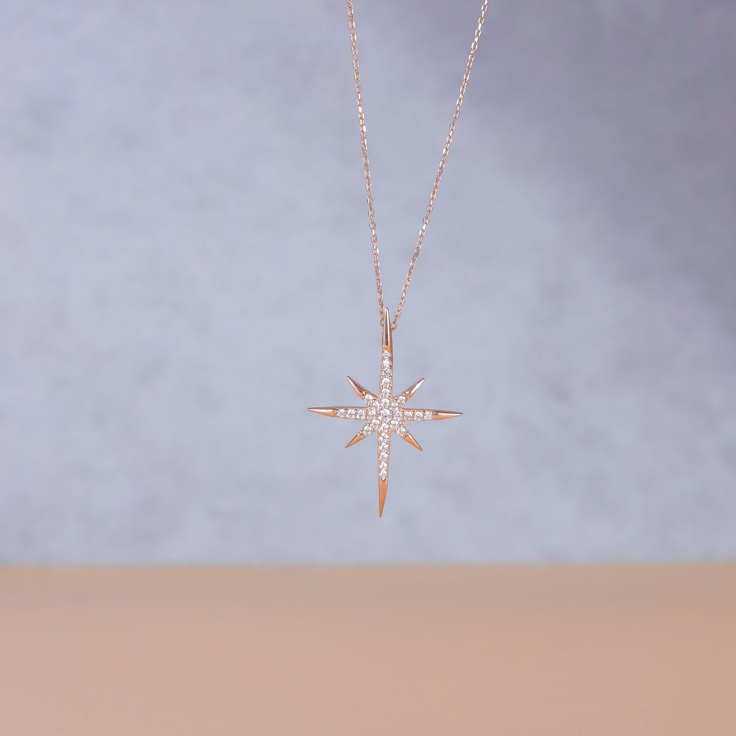 925 Ayar Gümüş Kutup Yıldızı Kolye