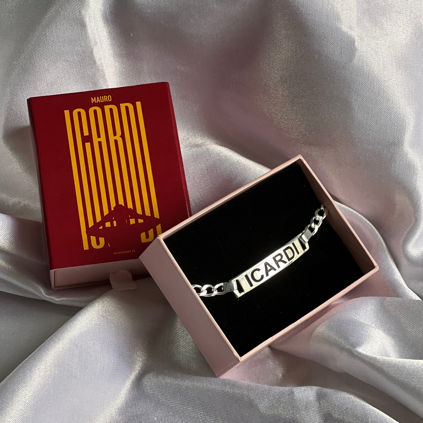 925 Ayar Gümüş Kişiye Özel Erkek Figaro Zincir Bileklik | Künye