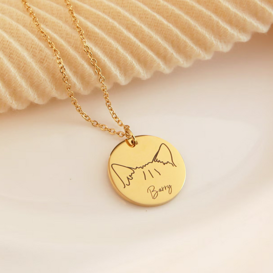 925 Ayar Gümüş Kişiye Özel Kedi Kolye