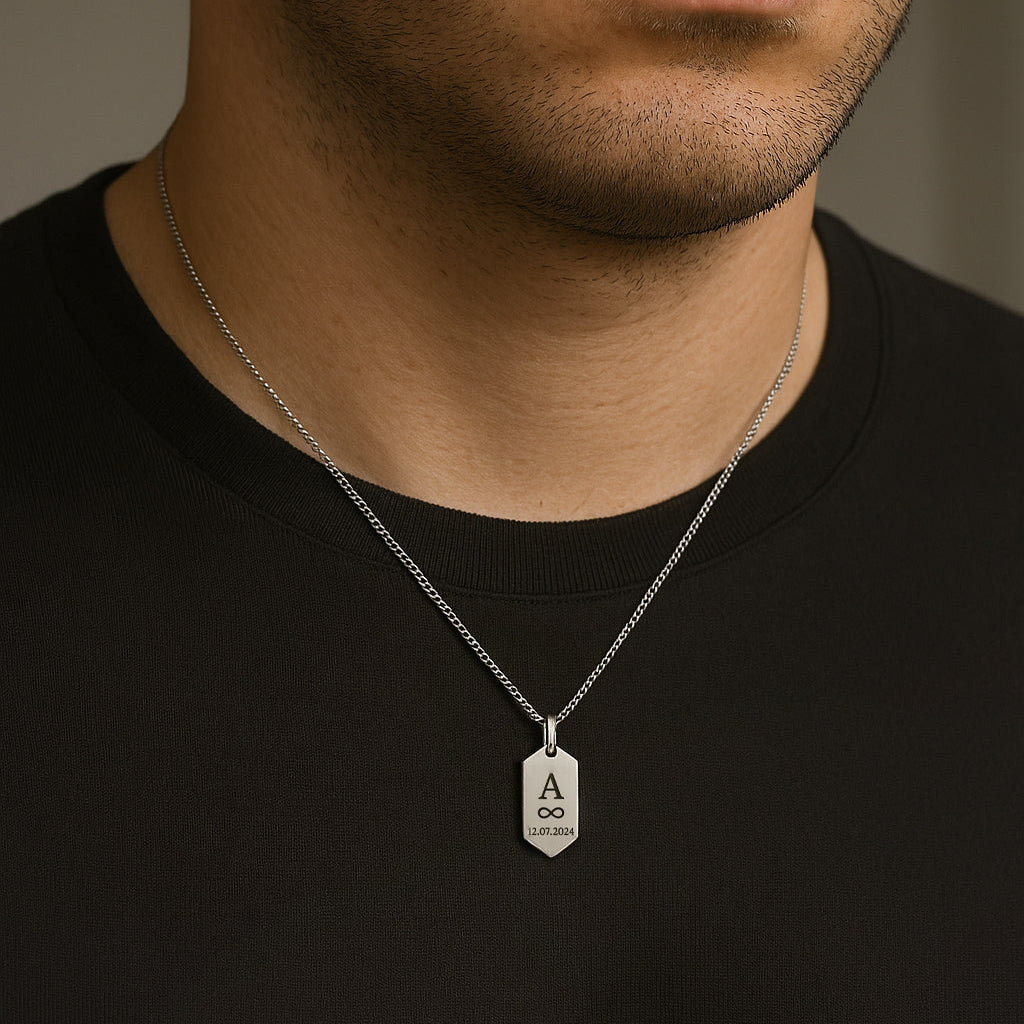 925 Ayar Gümüş Kişiye Özel Erkek Kolye