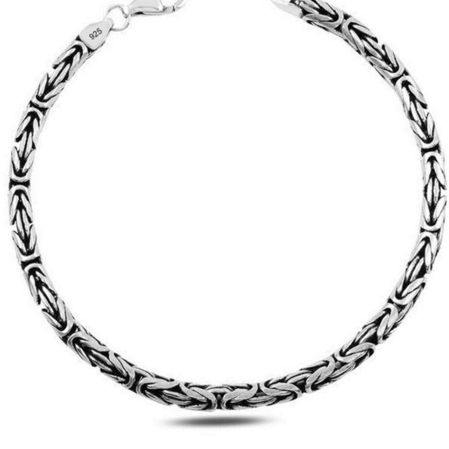 925 Ayar Gümüş Kral Zincir Erkek Bileklik