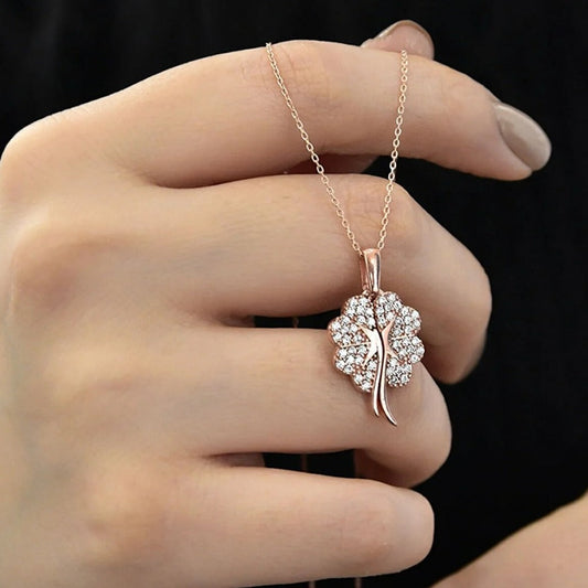 925 Ayar Gümüş Kişiye Özel İsimli Açılır Yonca Kolye