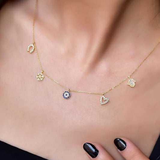 925 Ayar Gümüş Şans Kolyesi