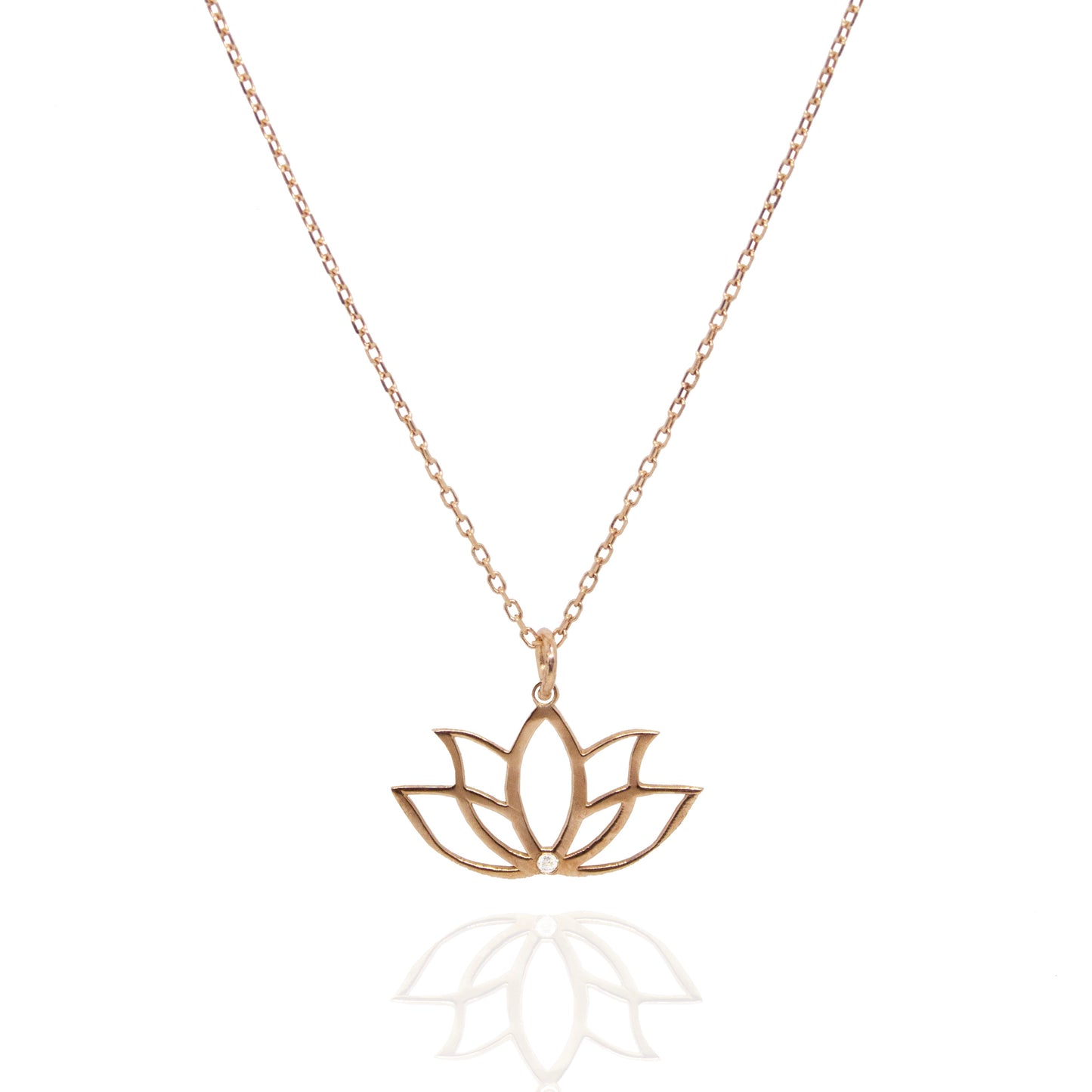 925 Ayar Gümüş Lotus Çiçeği Kolye