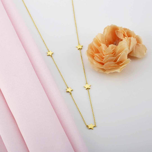 925 Ayar Gümüş Çoklu Yıldız Kolye