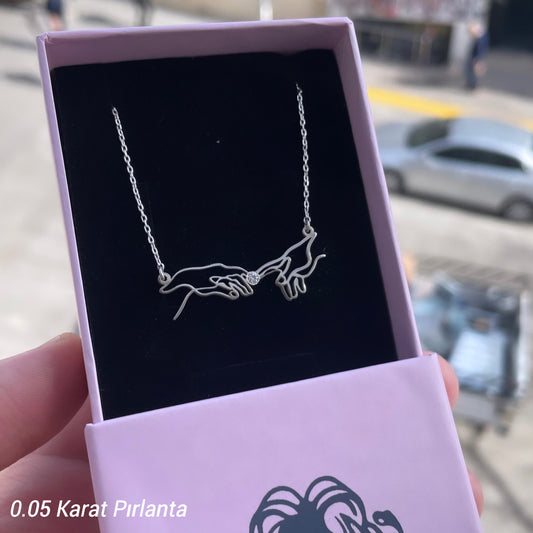925 Ayar Gümüş Pırlanta Creation Kolye