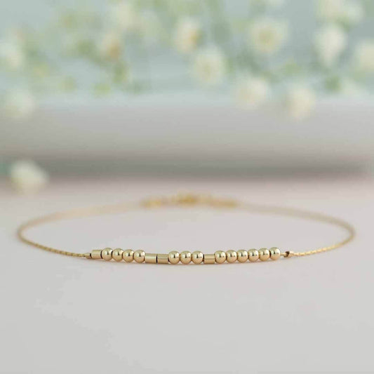 925 Ayar Gümüş Kişiye Özel Çift Mors Kodu | Mors Alfabesi Bileklik