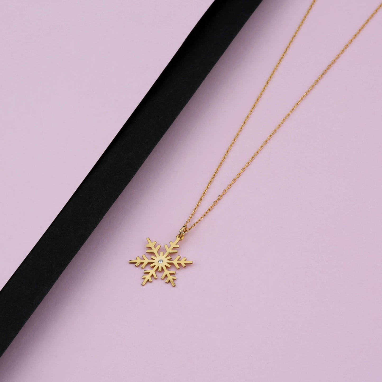 925 Ayar Gümüş Kar Tanesi Kolye