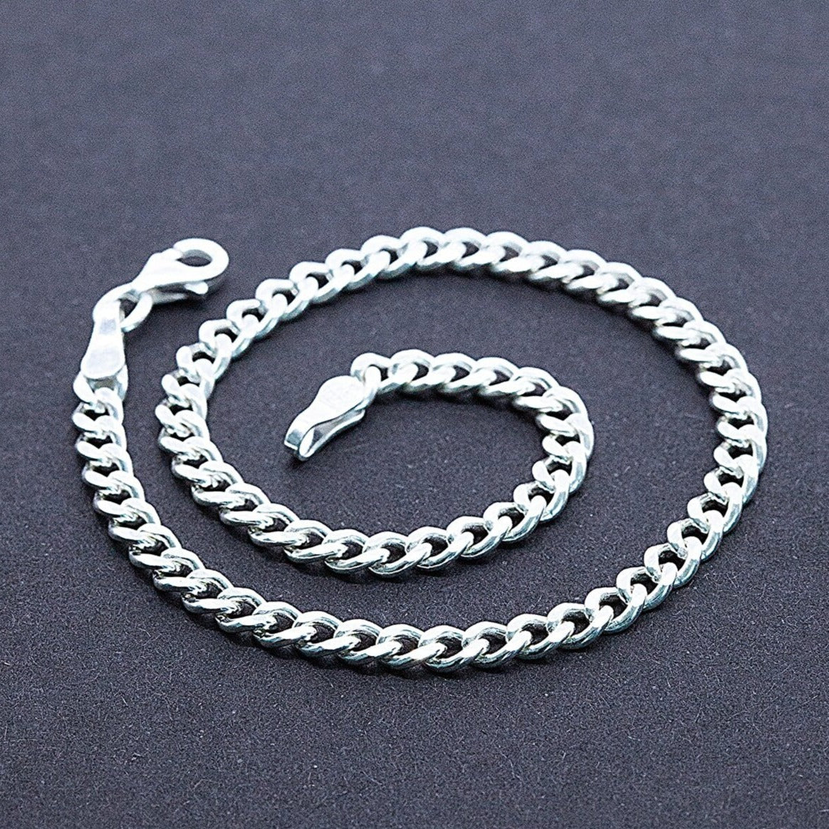 925 Ayar Gümüş Gurmet | Curb Zincir Erkek Bileklik