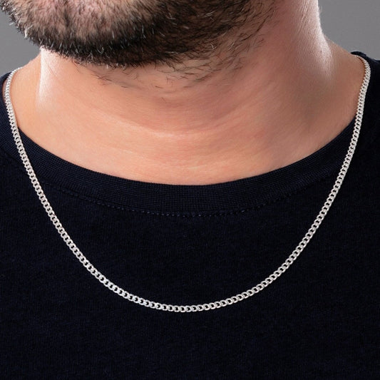 925 Ayar Gümüş Gurmet | Curb Zincir Erkek Kolye