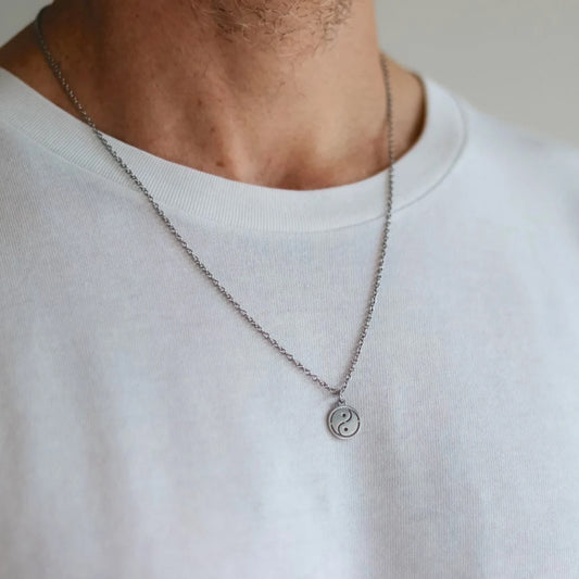 925 Ayar Gümüş Denge | Yin Yang Erkek Kolye