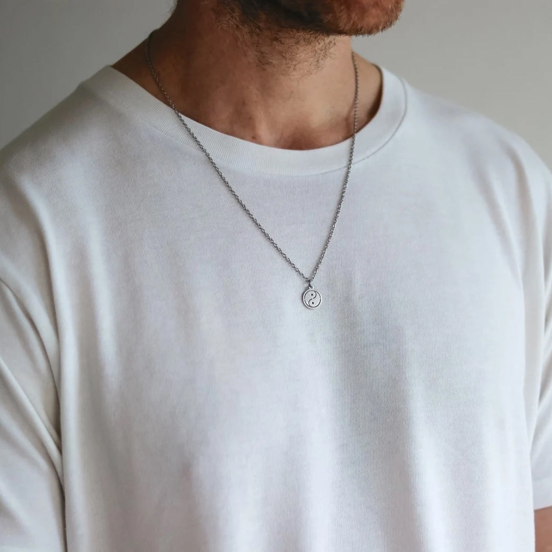 925 Ayar Gümüş Denge | Yin Yang Erkek Kolye