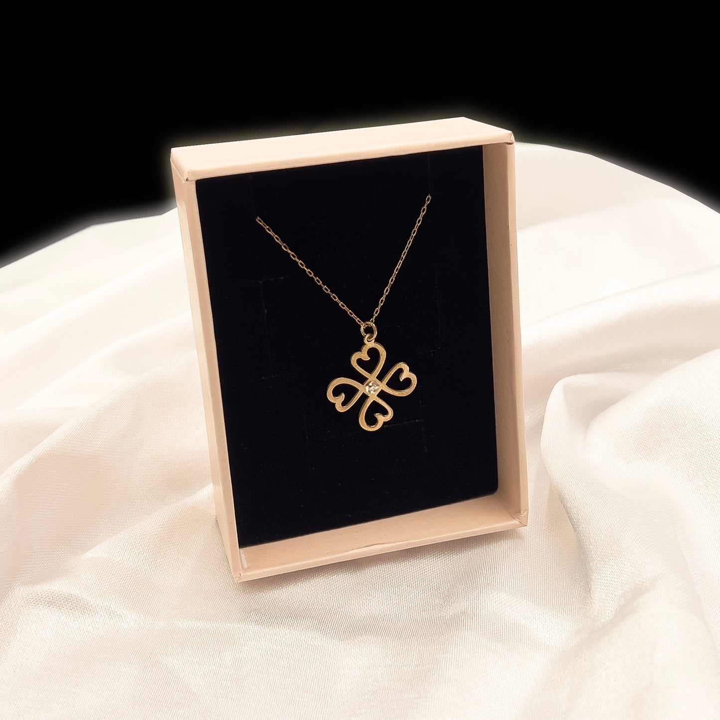 925 Ayar Gümüş Dörtlü Kalp Kolye