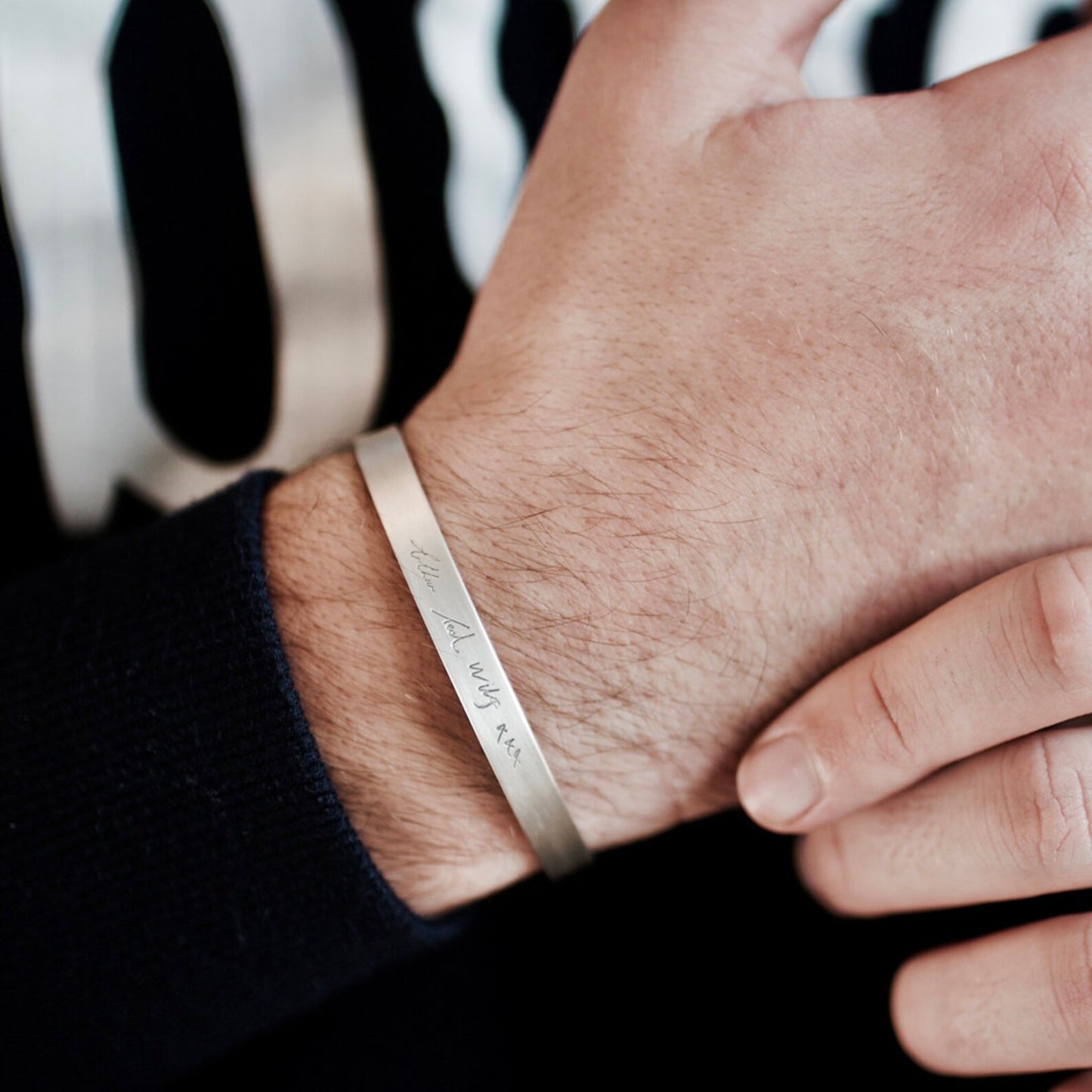 925 Ayar Gümüş Kişiye Özel Erkek Bileklik