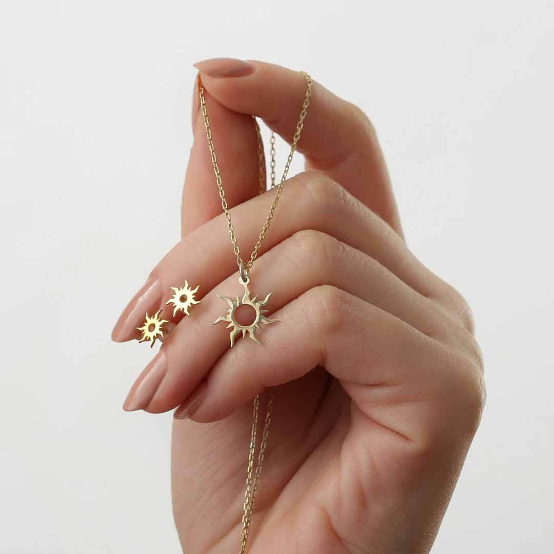 925 Ayar Gümüş Glowe Kolye & Küpe Set