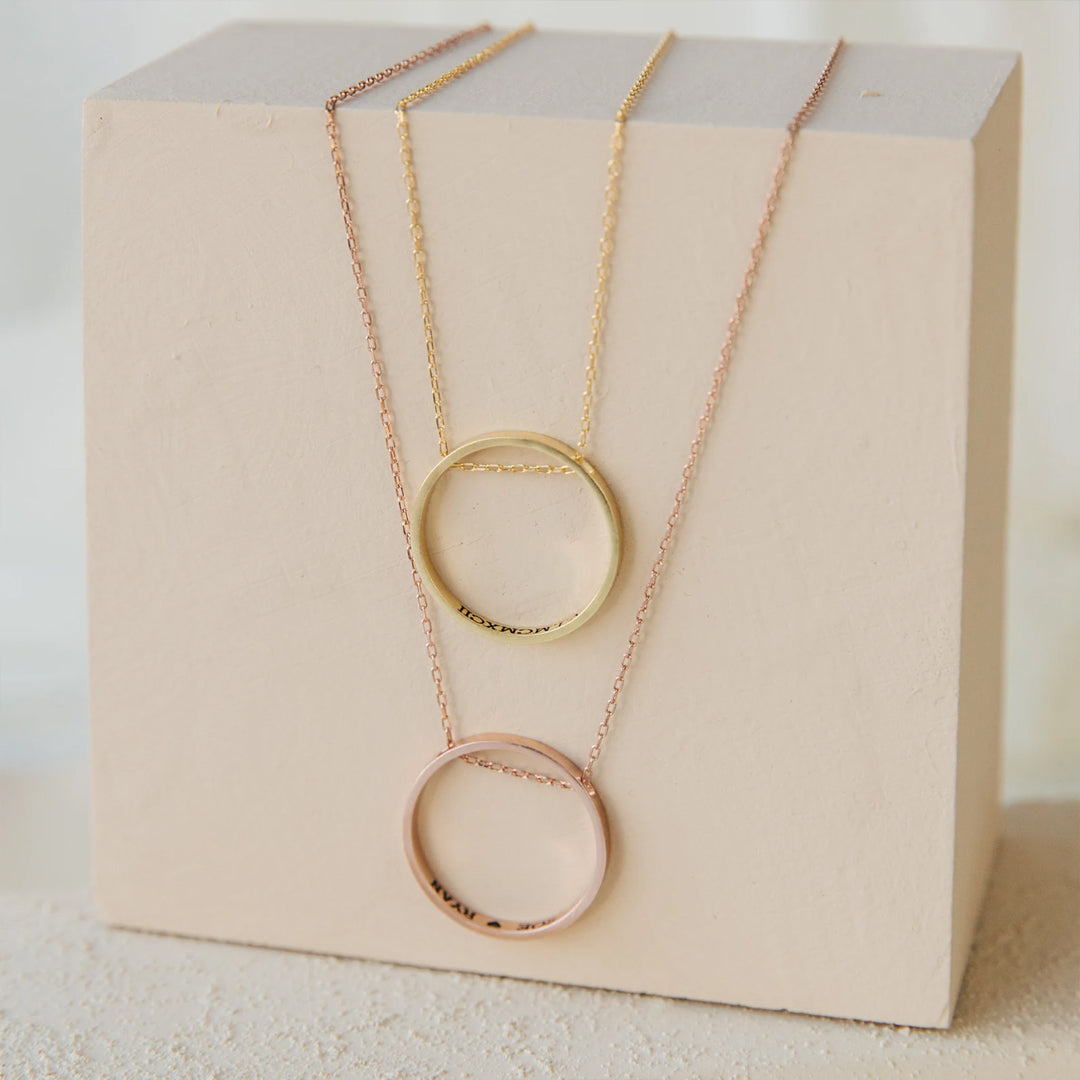 925 Ayar Gümüş Circle | Kişiye Özel Halka Kolye