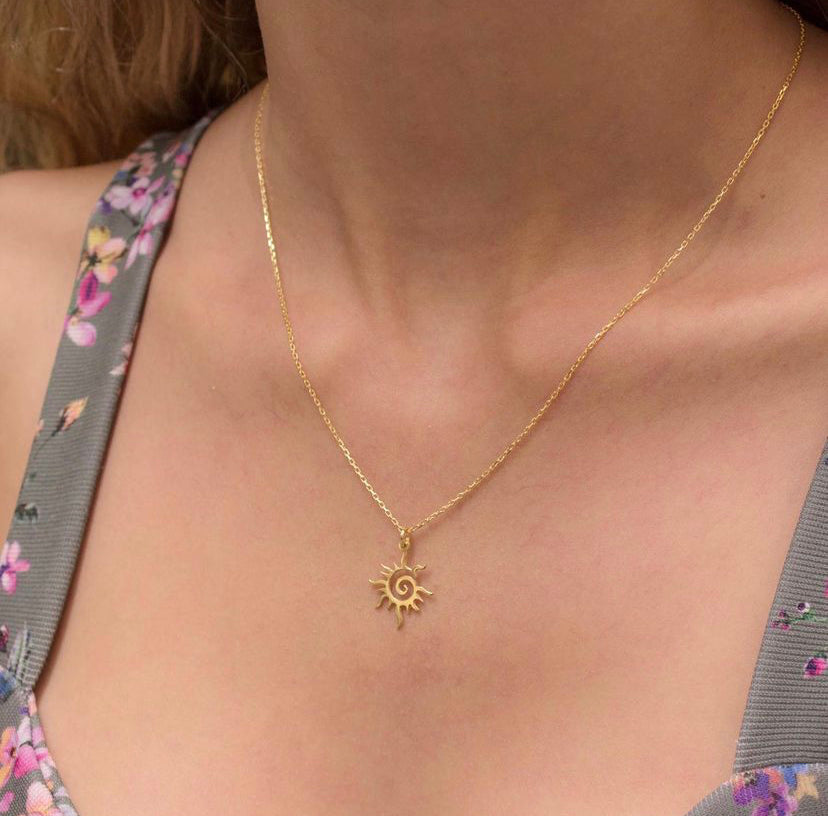 925 Ayar Gümüş Helios Kolye