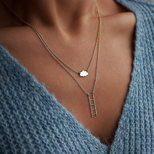 925 Ayar Gümüş Merdiven & Bulut | Hayal Kolye