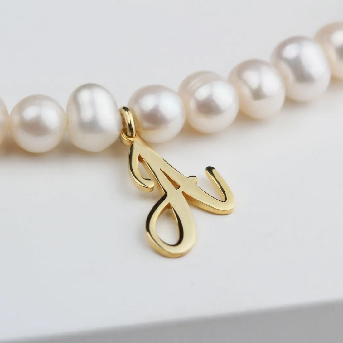 925 Ayar Gümüş Kişiye Özel İnci Dizim Harf Kolye