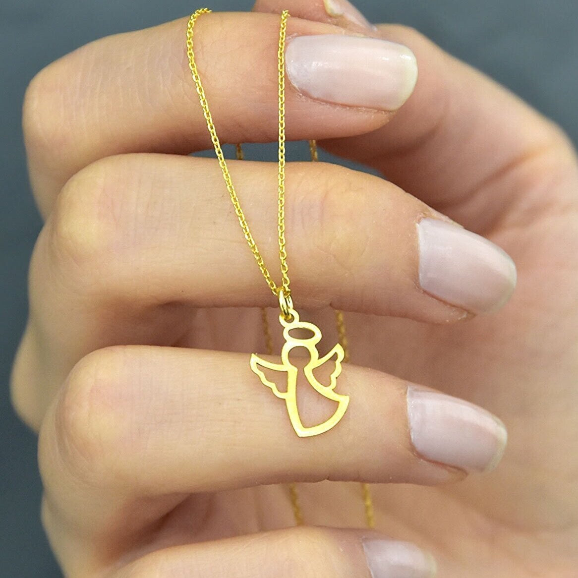 925 Ayar Gümüş Mini Melek Kolye