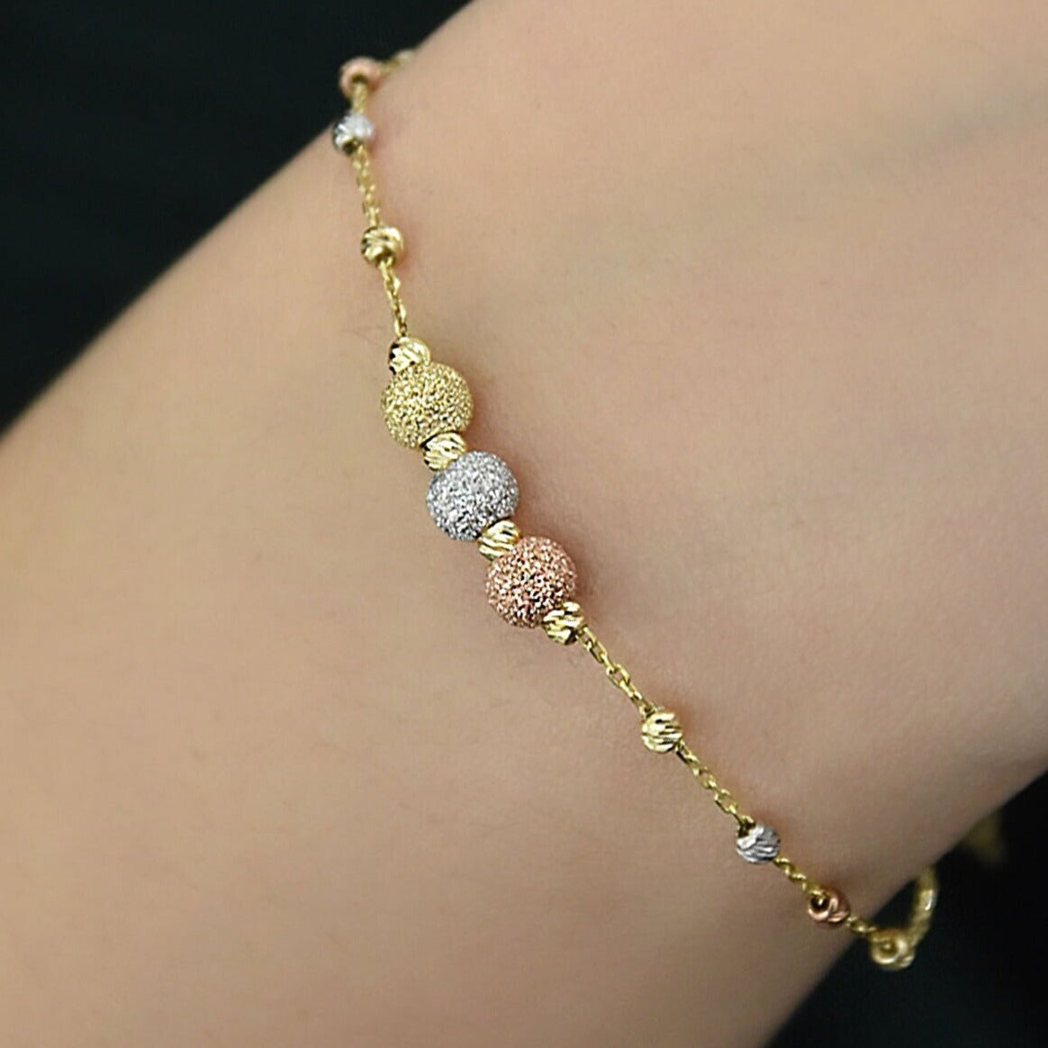 925 Ayar Gümüş Dorika Simli Renkli Bileklik