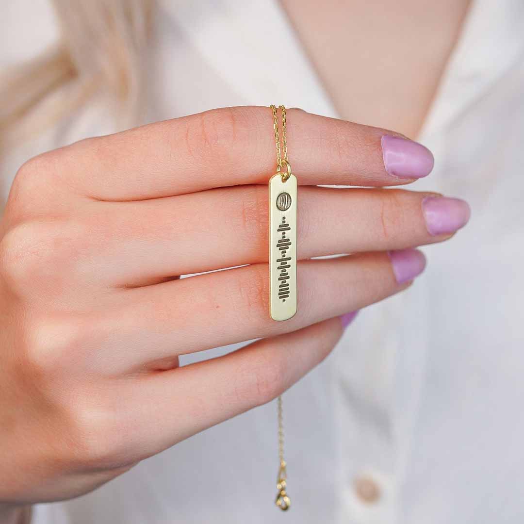 925 Ayar Gümüş Kişiye Özel Spotify Kolye