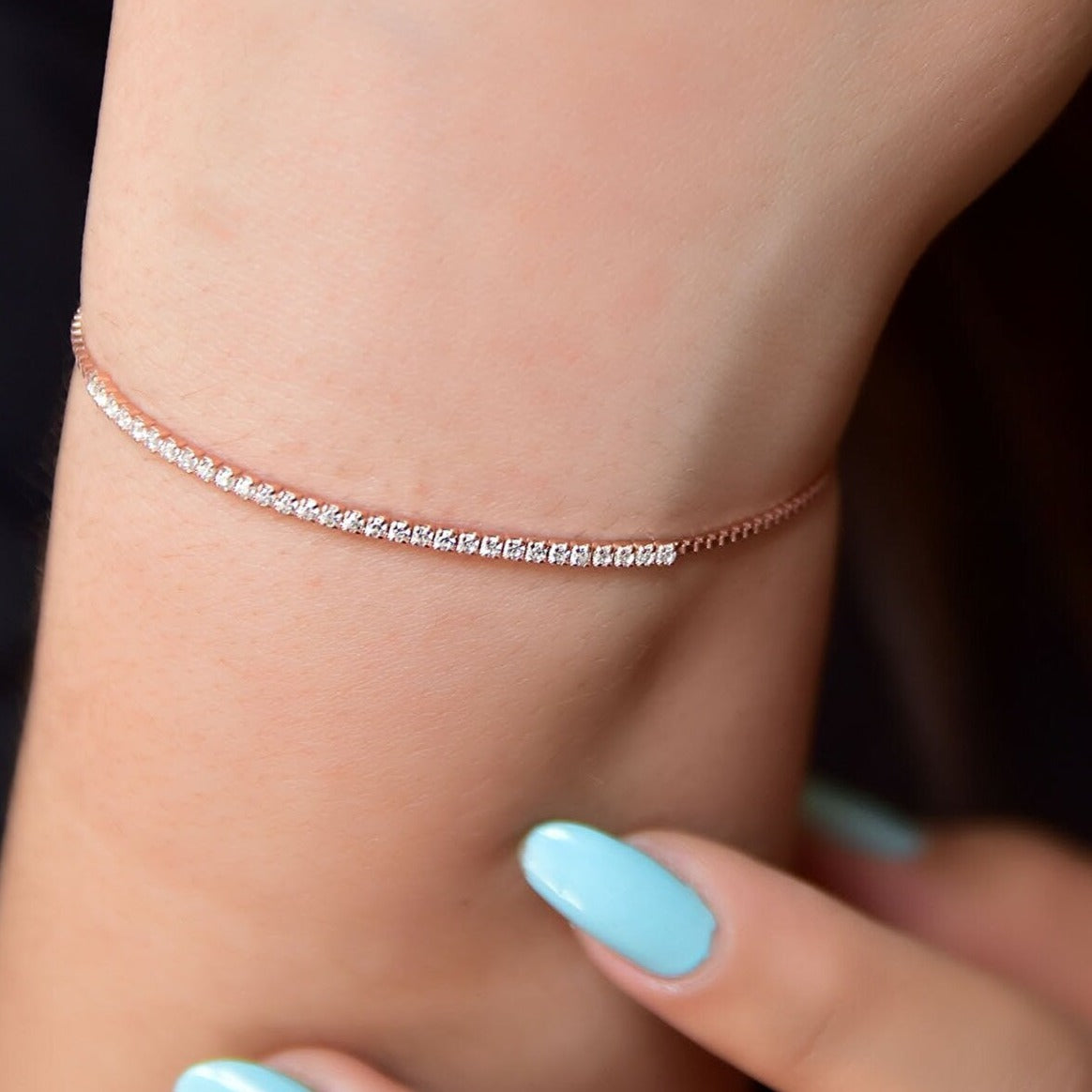 925 Ayar Gümüş Yarım Su Yolu Bileklik