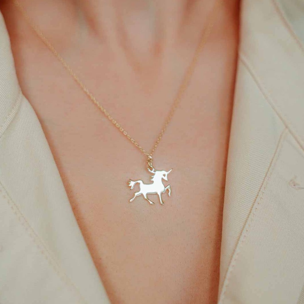 925 Ayar Gümüş Unicorn Kolye
