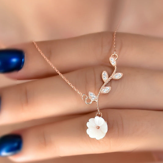 925 Ayar Gümüş Violet | Menekşe Kolye & Bileklik İkili Set