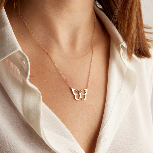 925 Ayar Gümüş Papilio | Kelebek Kolye