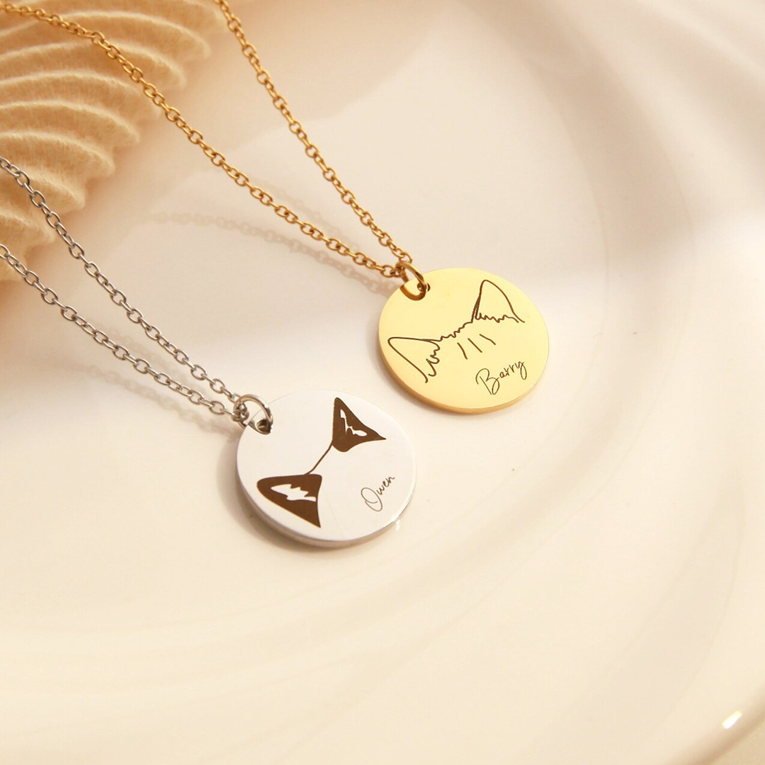 925 Ayar Gümüş Kişiye Özel Kedi Kolye