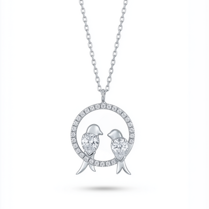 925 Ayar Gümüş Kuş Kolye