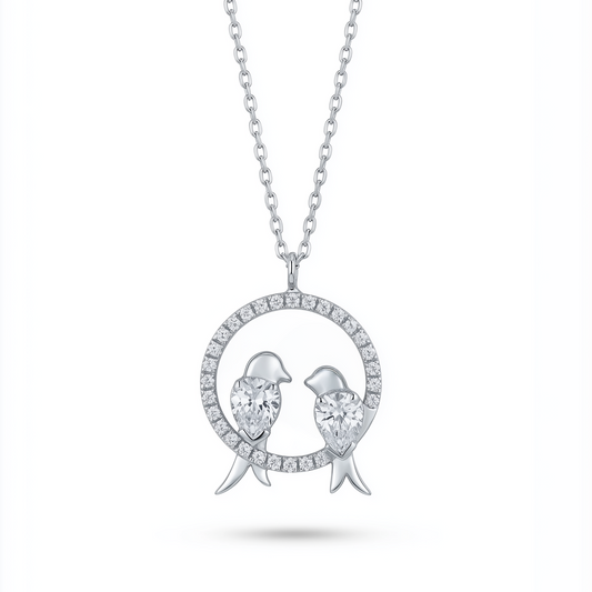 925 Ayar Gümüş Kuş Kolye