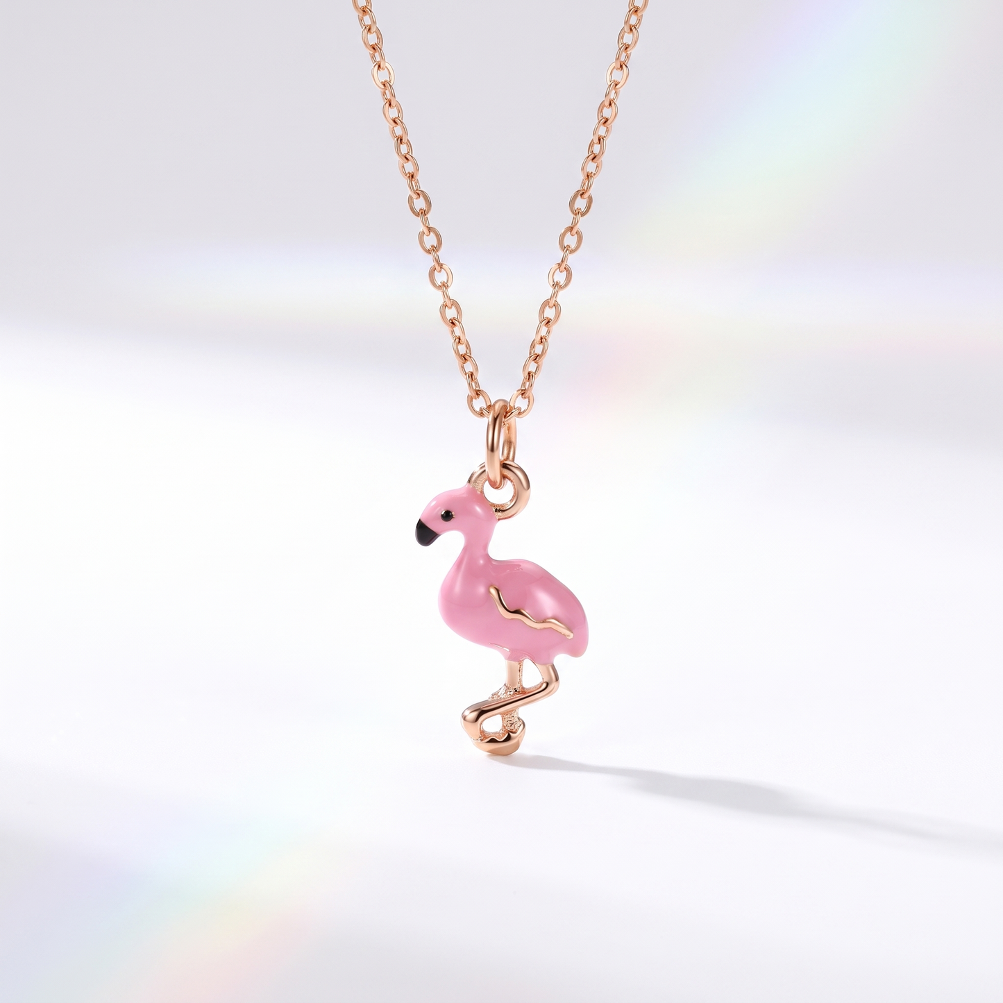Çelik Flamingo Kolye