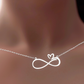 925 Ayar Gümüş Sonsuzluk & Kalp Kolye