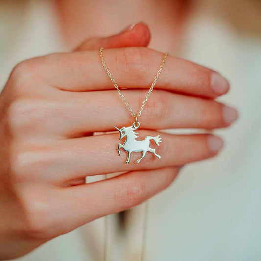 925 Ayar Gümüş Unicorn Kolye